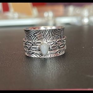 Silver meditation/spinner ring.